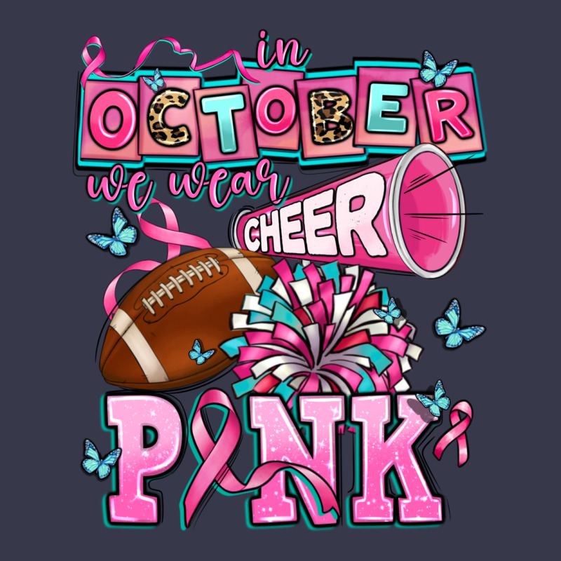 In October We Wear Cheer Pink Football Long Sleeve Tee by AdoDesignShop | Teevron