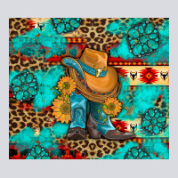 Cowboy Boots With Turquoise And Aztec Zipper Hoodie | Teevron