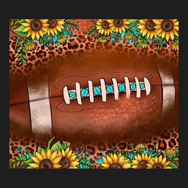 Football Leopard Turquoise Sunflower Classic Tee by JahusDesignShop | Teevron