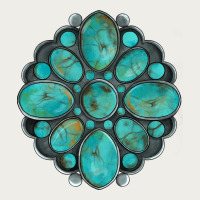 Turquoise Gemstone Zipper Hoodie | Teevron