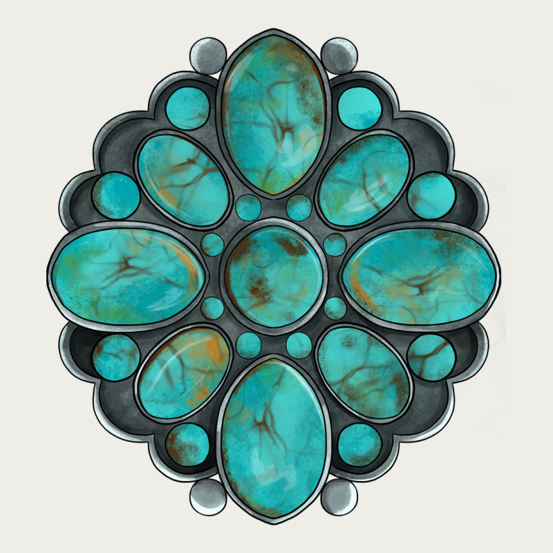 Turquoise Gemstone Zipper Hoodie by Artiststas | Teevron