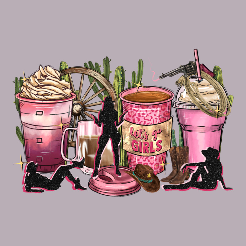 Let's Go Girls Coffee Cups Vintage Tee by Zillion Design Studio | Teevron
