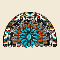Western Turquoise Aztec Cowhide Serape  Rainbows Premium Hoodie | Teevron