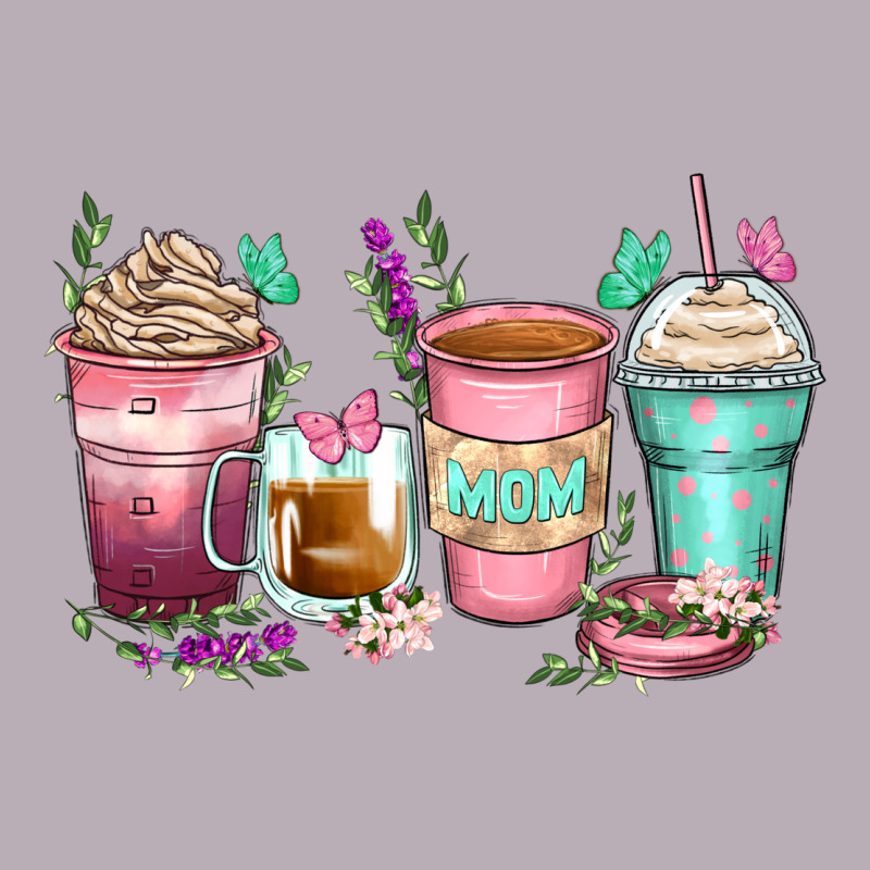 Mom Coffee Cups Vintage Tee by Zillion Design Studio | Teevron