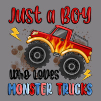 Just A Boy Who Loves Monster Trucks Heavyweight Hoodie | Teevron