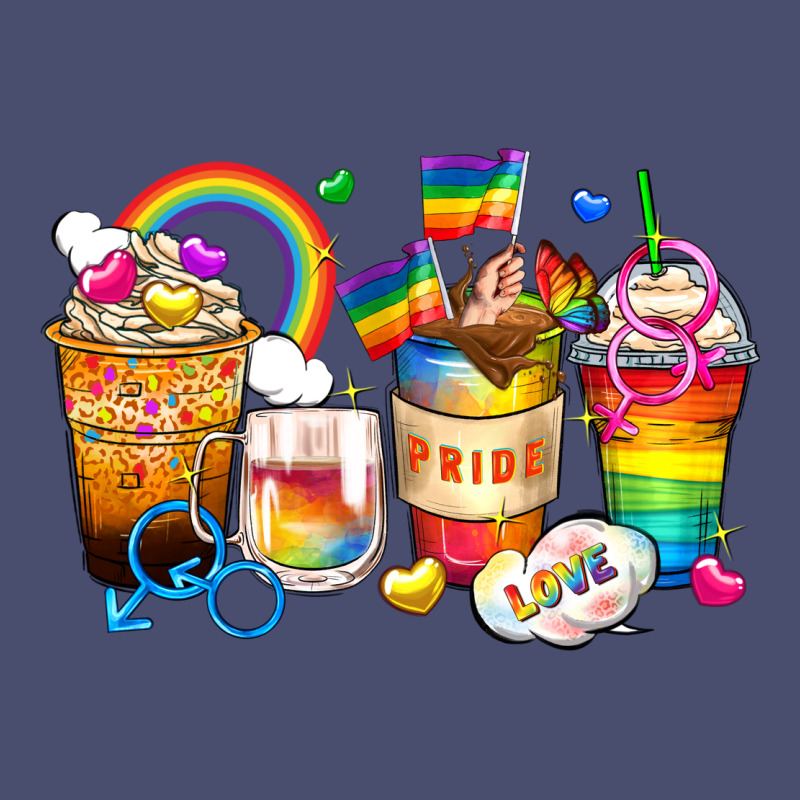 Pride Coffee Cups Vintage Tee by Zillion Design Studio | Teevron