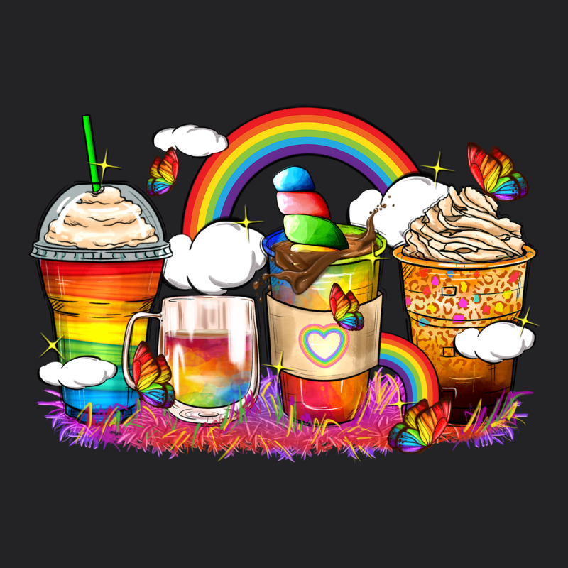 Rainbow Coffee Cups Vintage Tee by Zillion Design Studio | Teevron