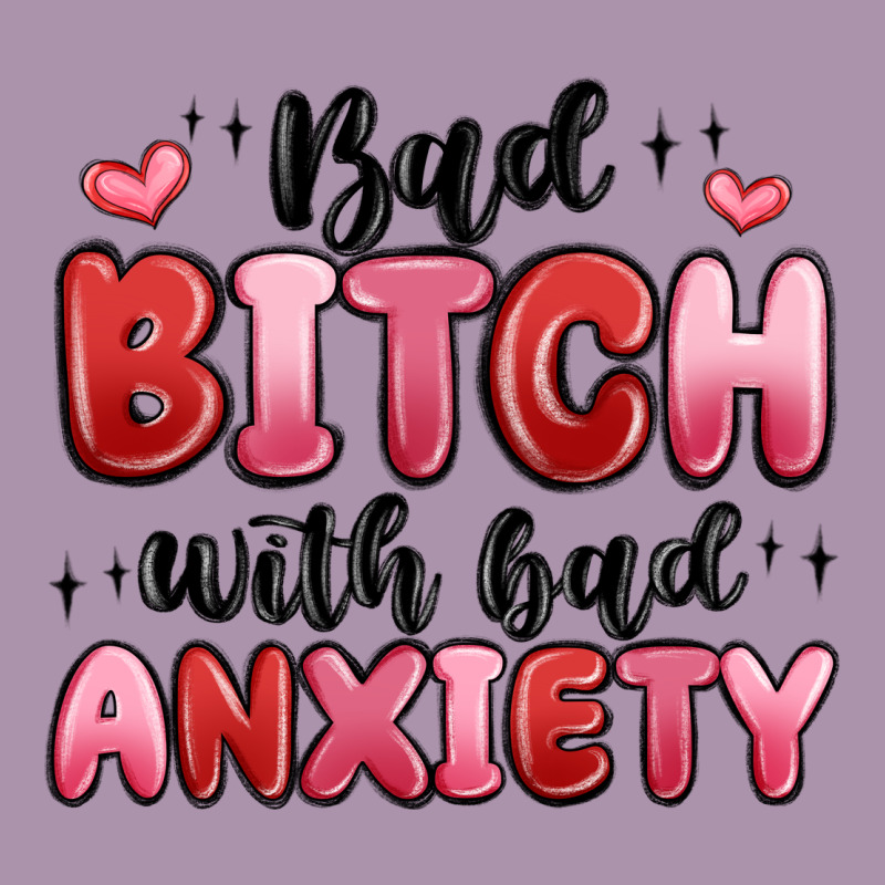 Bad Bitch With Bad Anxiety Heavyweight Hoodie by MaliasSmallBusiness | Teevron