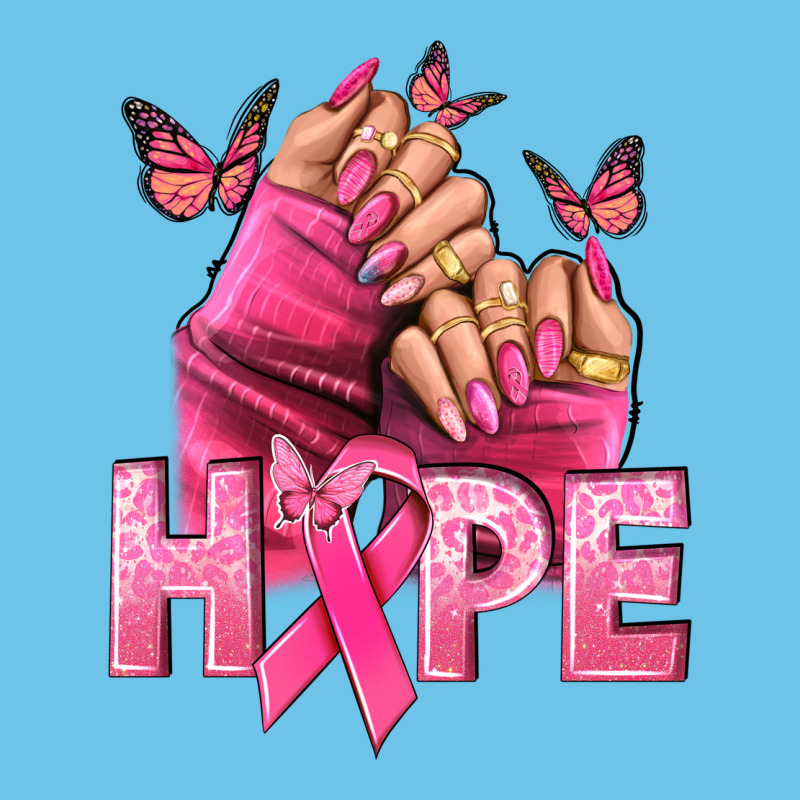 Hope Breast Cancer Caucasian Hand Nails Premium Sweatshirt by NancyCooperArtShop | Teevron