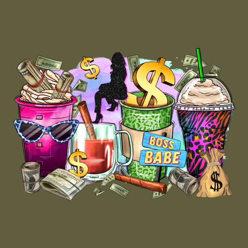 Boss Babe Coffee Cups Vintage Tee by Zillion Design Studio | Teevron