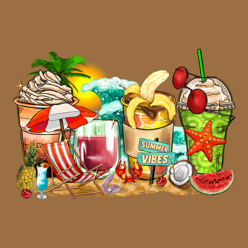 Summer Vibes Coffee Cups Vintage Tee by Zillion Design Studio | Teevron