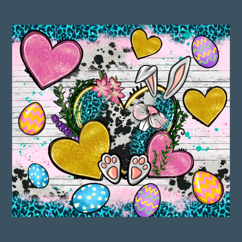 Easter Hearts Cowhide Tumbler Easter Day Urban Heavy Tee by Neo Western | Teevron
