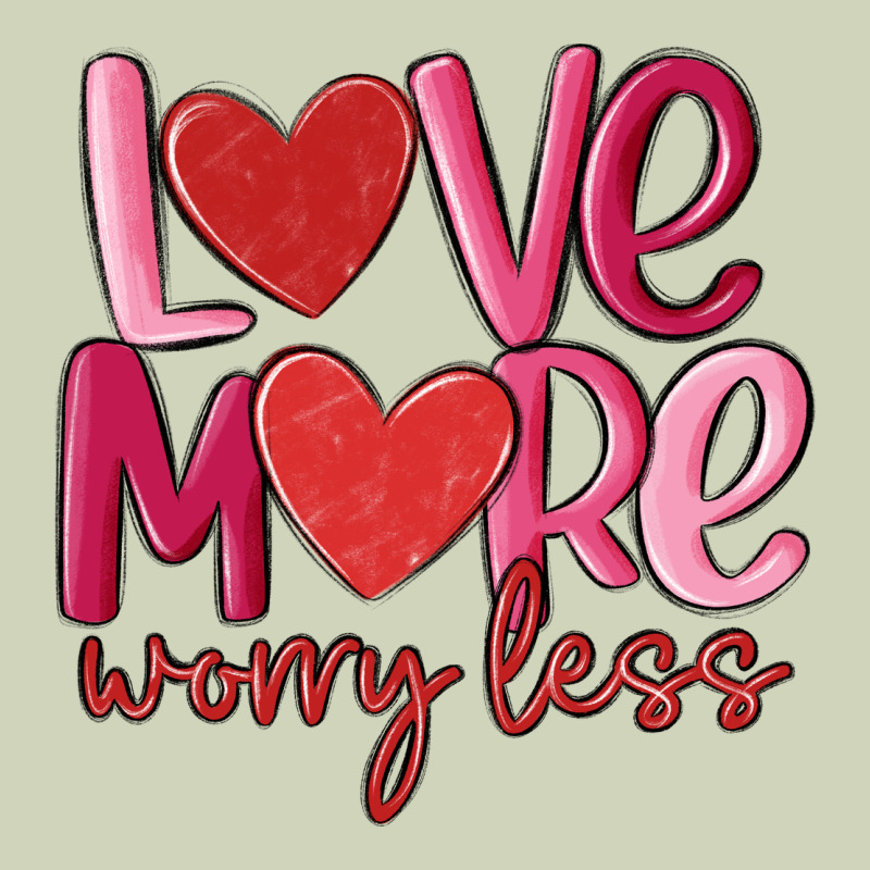 Love More Worry Less Heavyweight Hoodie by MaliasSmallBusiness | Teevron
