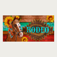Aztec Horse Cactus And Sunflowers License Plate Template Zipper Hoodie | Teevron