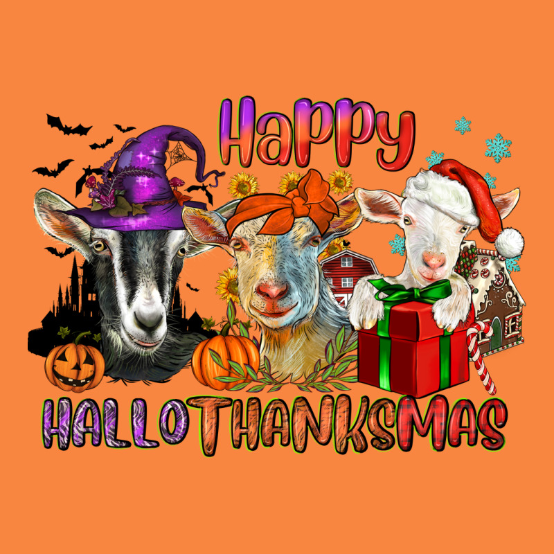 Happy Hallothanksmas Goats Premium Sweatshirt by NancyCooperArtShop | Teevron