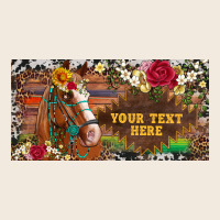 (preview)western Turquoise Gemstone Horse Cowhide Leopard Floral Backg Zipper Hoodie | Teevron