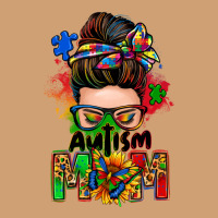 Autism Mom Messy Bun Vintage Tee | Teevron