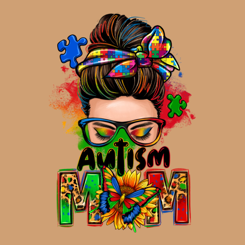 Autism Mom Messy Bun Vintage Tee by Zillion Design Studio | Teevron