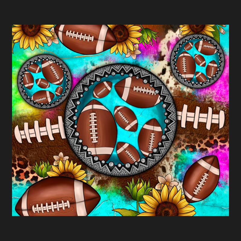 Football Tie Dye Gemstone Sunflower Classic Tee by JahusDesignShop | Teevron