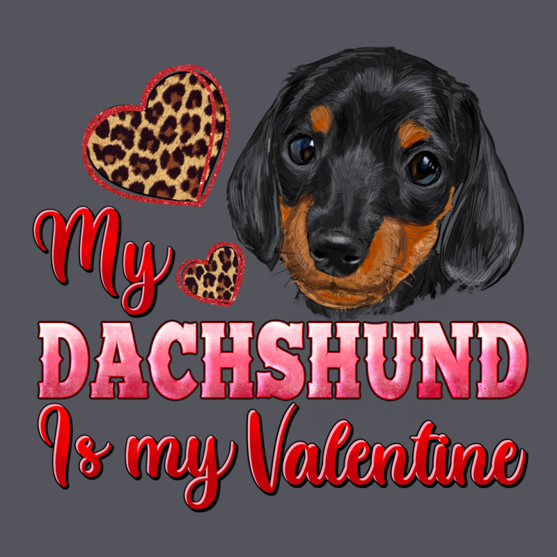 My Dachshund Is My Valentine Vintage Hoodie by RanaPortraitStore | Teevron