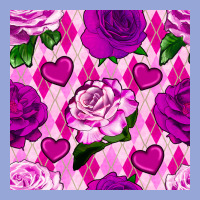 Valentines Day Roses And Diamond Plaid Seamless Pattern Classic Tee | Teevron