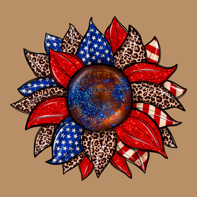 American Flag Leopard Sunflower Vintage Hoodie by Zillion Design Studio | Teevron