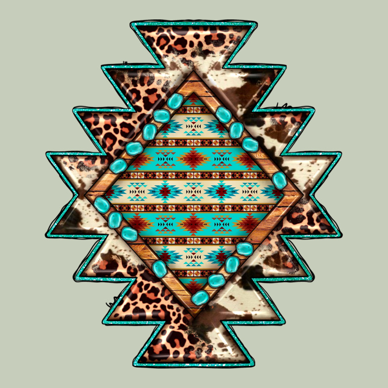 Cowhide Leopard Gemstone Aztec Long Sleeve Tee by JahusDesignShop | Teevron