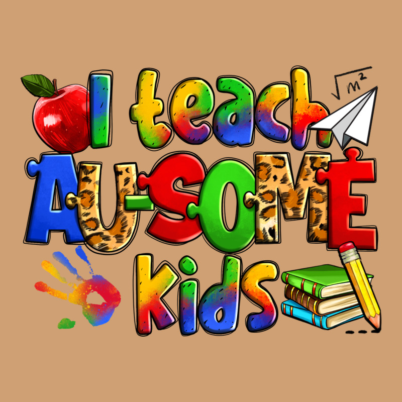 I Teach Ausome Kids Autism Teacher Vintage Tee by Zillion Design Studio | Teevron