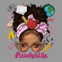 Afro Messy Bun Teacherlife Vintage Hoodie | Teevron