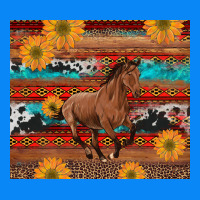 Western Horse And Sunflowers Cowhide Leopard With Aztec Zipper Hoodie | Teevron