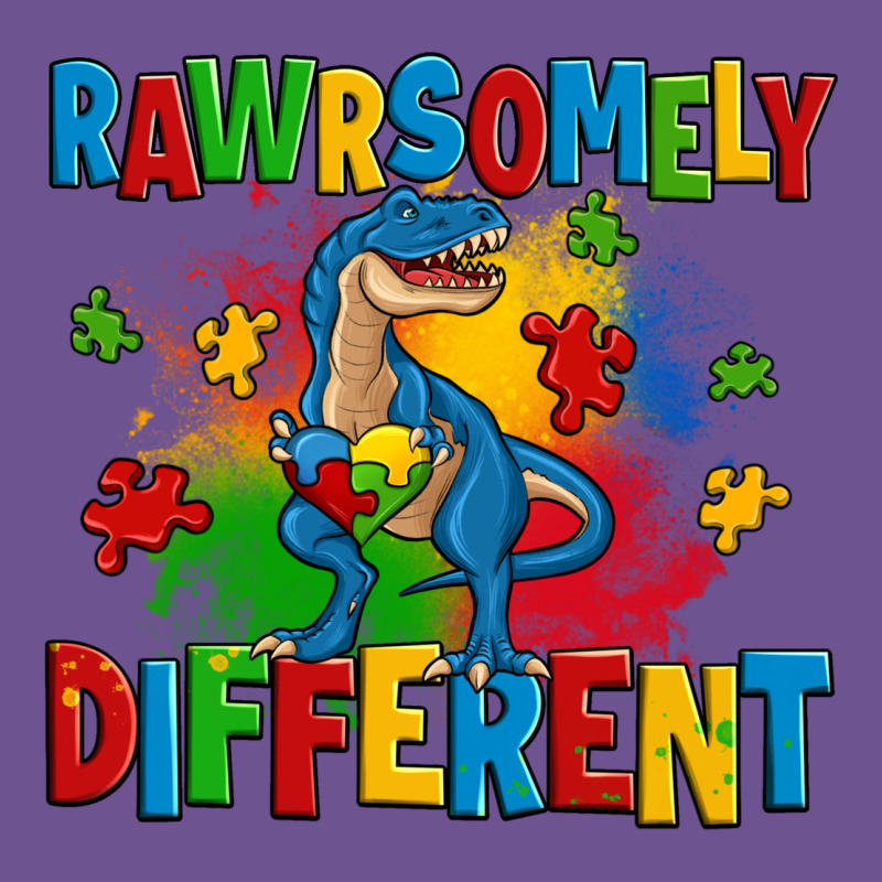 Rawrsomely Different Autism Trex Vintage Tee by Zillion Design Studio | Teevron