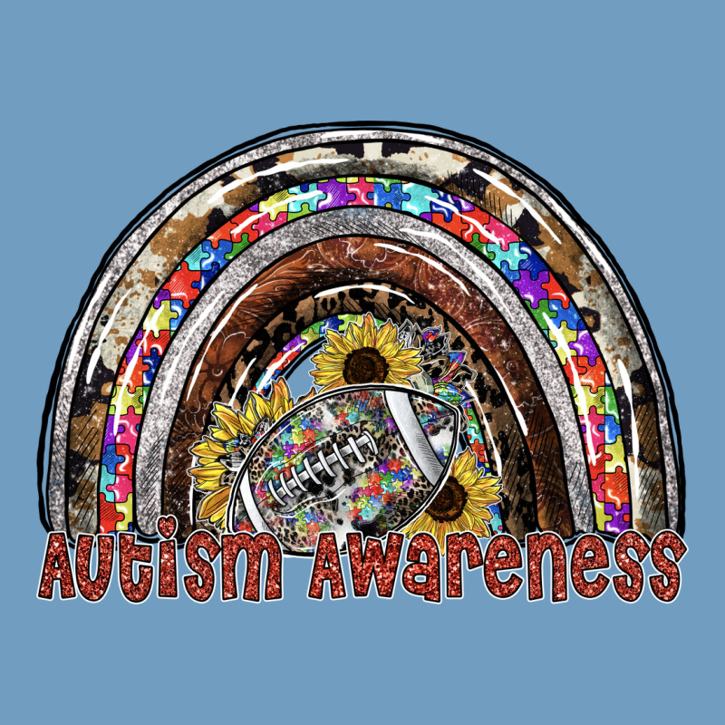 Autism Avareness Football Urban Heavy Tee by SublimationCraftShop | Teevron