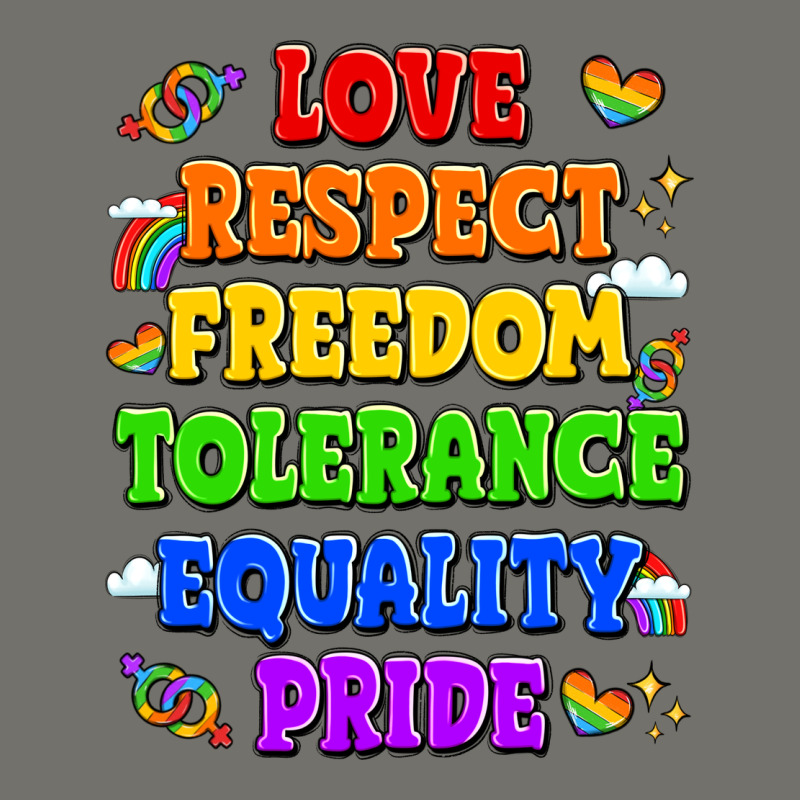 Love Respect Freedom Tolerance Equality Pride Premium Hoodie by LillyAllenDesigns | Teevron