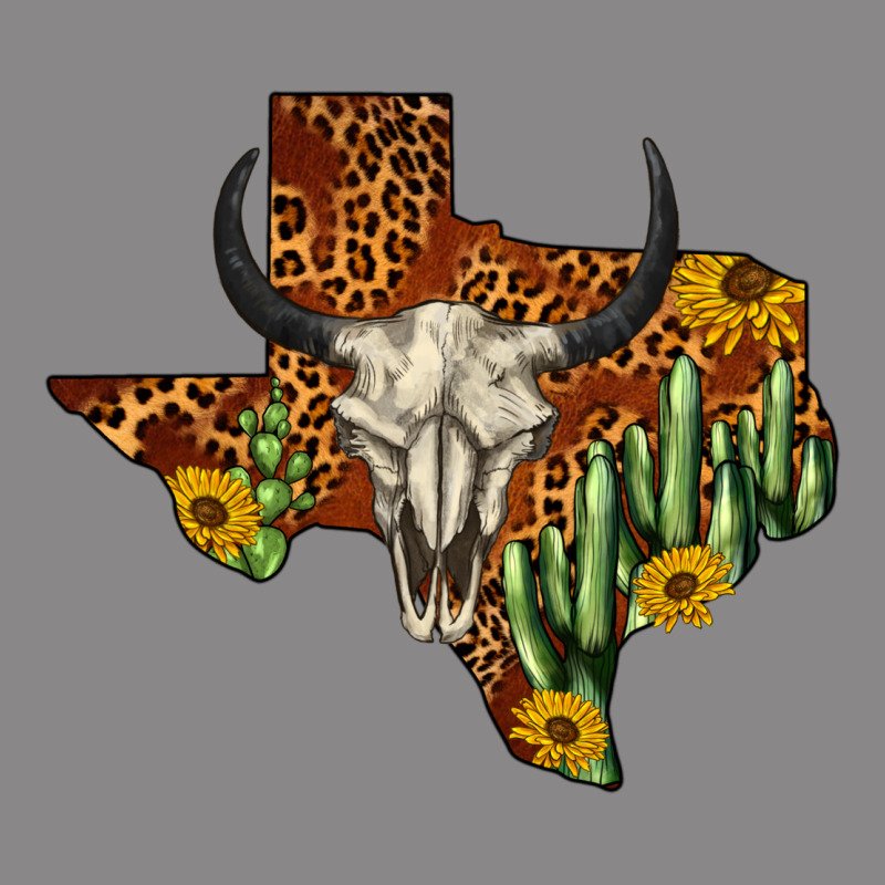 Bull Skull Texas Map Western Vintage Tee by BarkalooDesign | Teevron