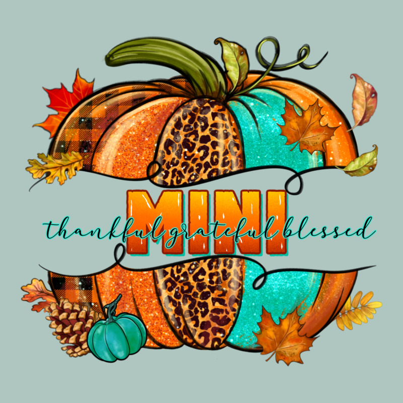 Thankful Grateful Blessed Mini Pumpkin Premium Sweatshirt by NancyCooperArtShop | Teevron