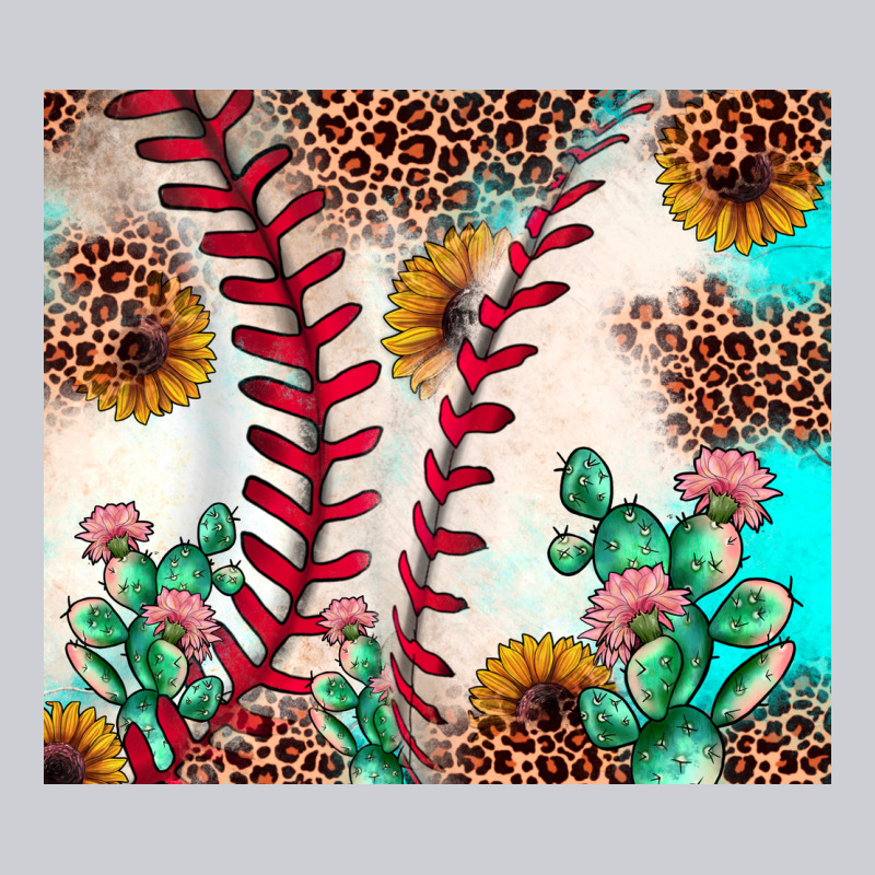 Baseball Leopard Turquoise Cactus Sunflower Classic Tee by JahusDesignShop | Teevron