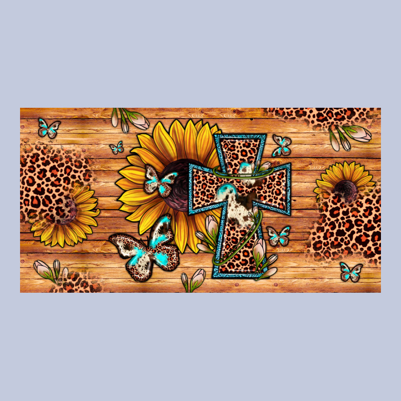 Leopard Cross Butterfly Sunflower Long Sleeve Tee by JahusDesignShop | Teevron