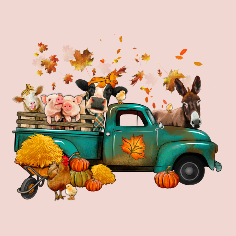 Fall Farm Animals Truck Nancy Premium Sweatshirt by NancyCooperArtShop | Teevron