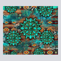 Gemstone Turquoises Aztec Leopard Cowhide Zipper Hoodie | Teevron