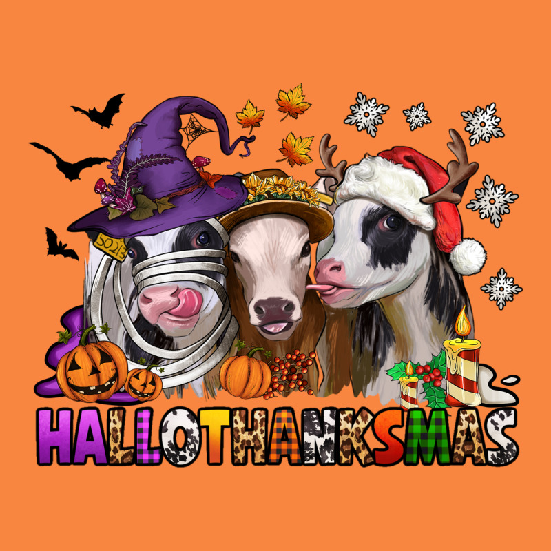 Happy Hallothanksmas Heifers Premium Sweatshirt by NancyCooperArtShop | Teevron