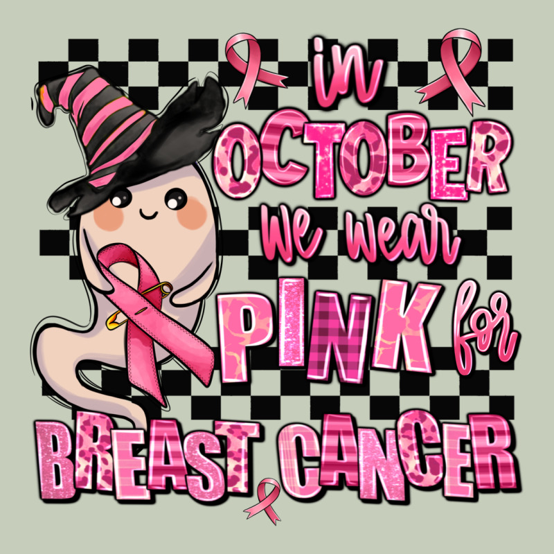 In October We Wear Pink For Breast Cancer Long Sleeve Tee by AdoDesignShop | Teevron