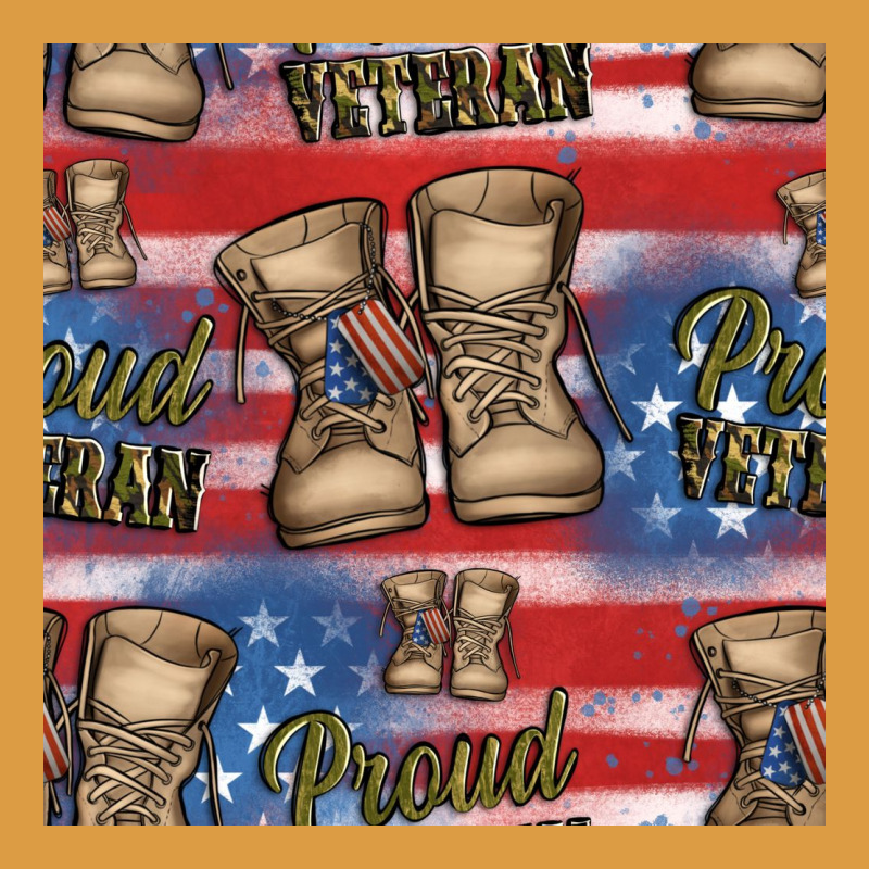 Proud Veteran Seamless Pattern Urban Heavy Tee by HRA Design Shop | Teevron