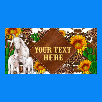 (preview)baby Goats And Sunflower And Cactus With Cowhide License Plat Zipper Hoodie | Teevron