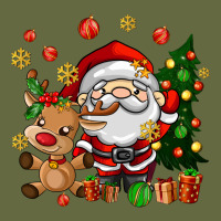 Santa And Reindeer Long Sleeve Tee | Teevron