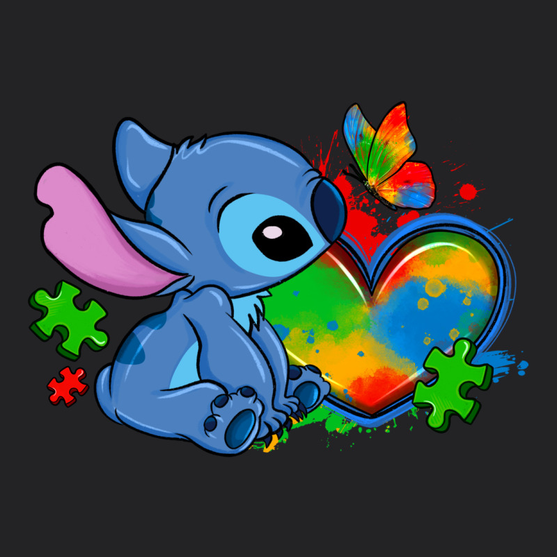 Autism Stitch Heart Vintage Tee by Zillion Design Studio | Teevron
