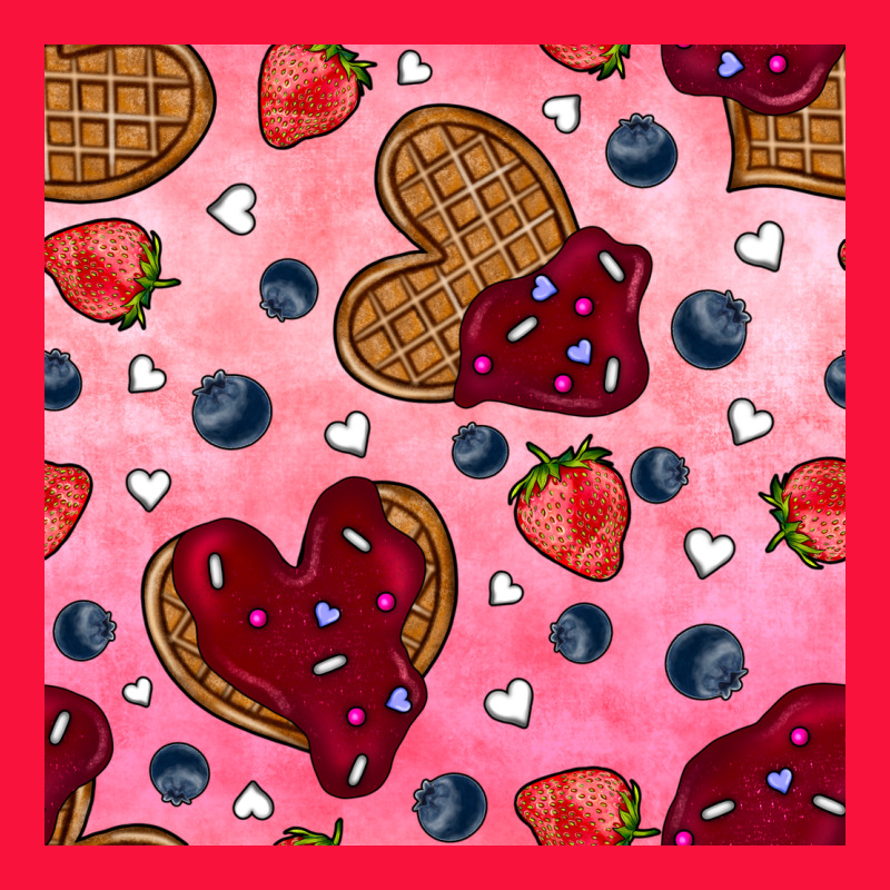 Valentines Day Waffles Seamless Pattern Classic Tee by BundleAndBundleShop | Teevron