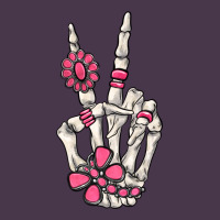 Pink Gemstone Peace Skeleton Hand Heavyweight Hoodie | Teevron
