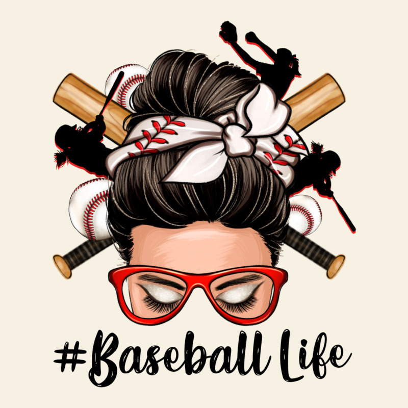 Baseball Life Messy Bun Vintage Tee by Zillion Design Studio | Teevron