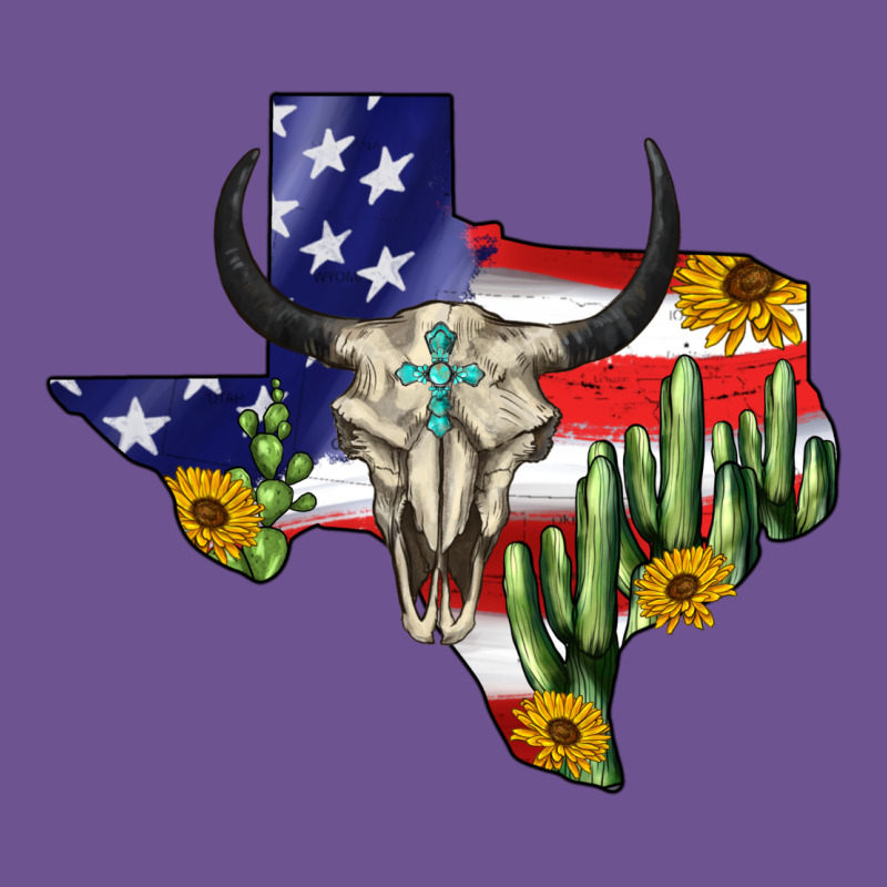 Bull Skull Texas Map American Playng Vintage Tee by BarkalooDesign | Teevron