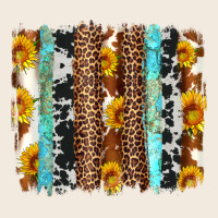 Western Cowhide Leopard Turquoise Brushstrokes Zipper Hoodie | Teevron